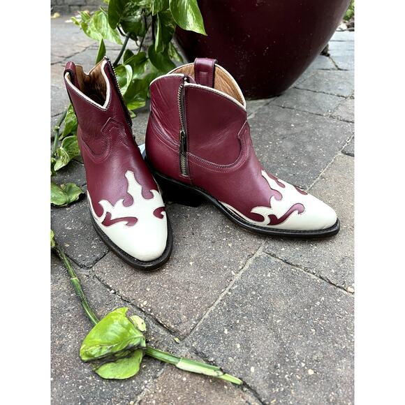 NWT Lucchese M6065 Wingtip Side-Zip Western Boots size 6.5 - Picture 3 of 10